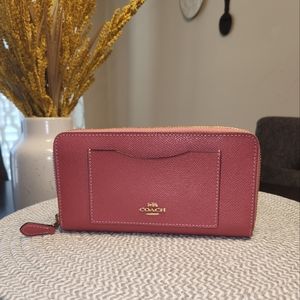 Coach Peony Accordian Zip Wallet.